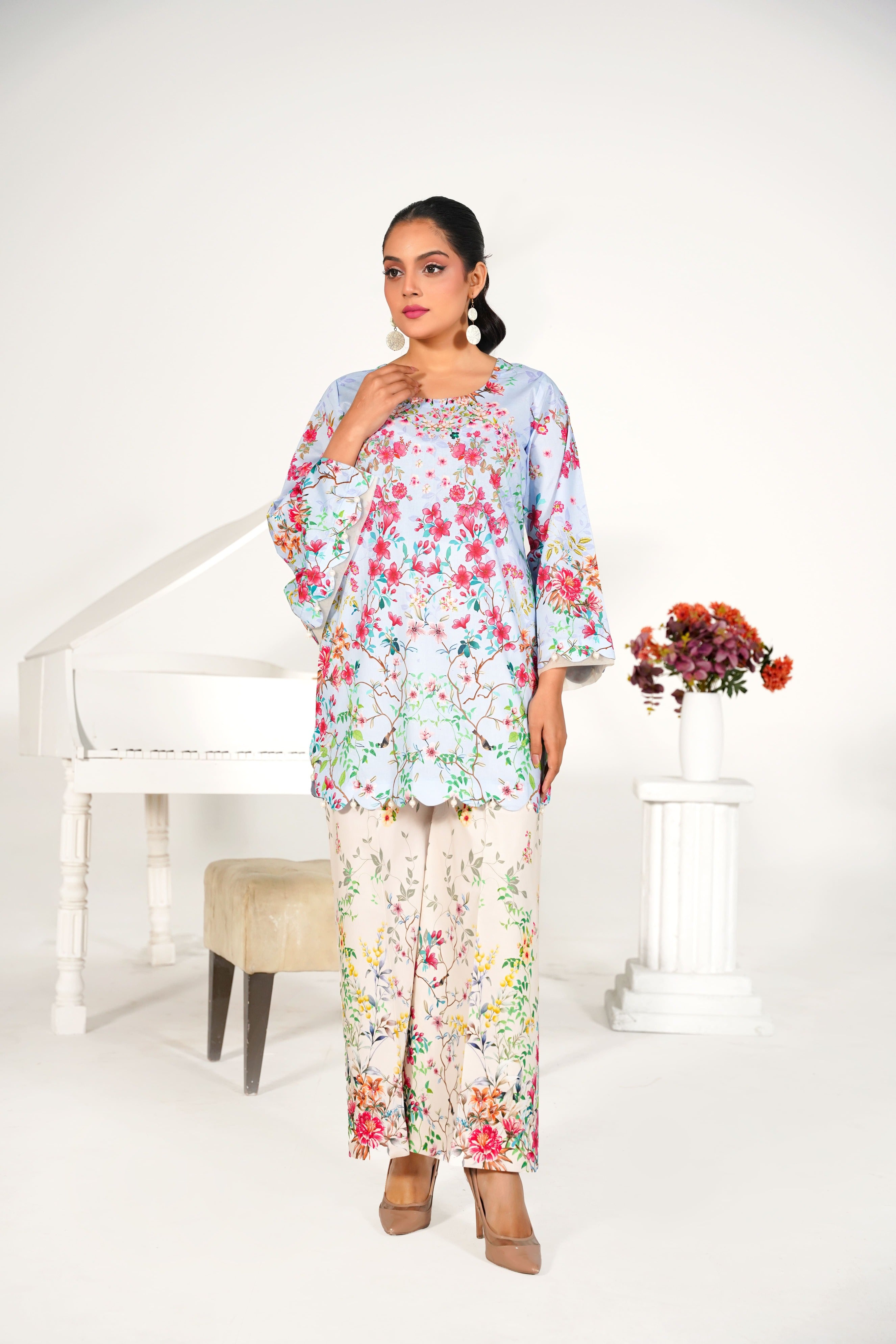 2 Piece Pret - Floral Printed Premium Lawn Suit