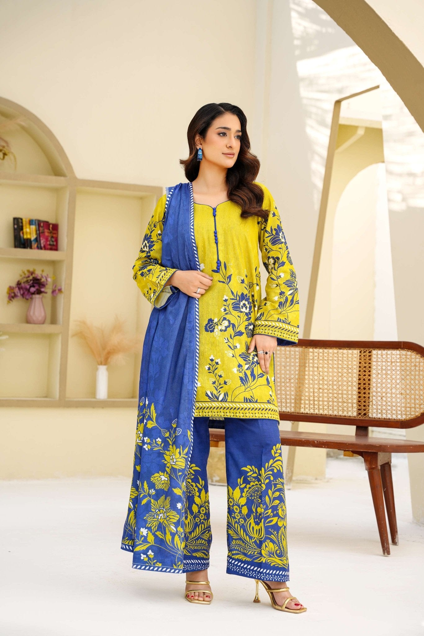 Foggy Forest - 3 Piece Printed Suit - Abeer Rasheed