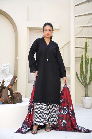 Nightfall Frost - 3 Piece Printed Suit - Abeer Rasheed