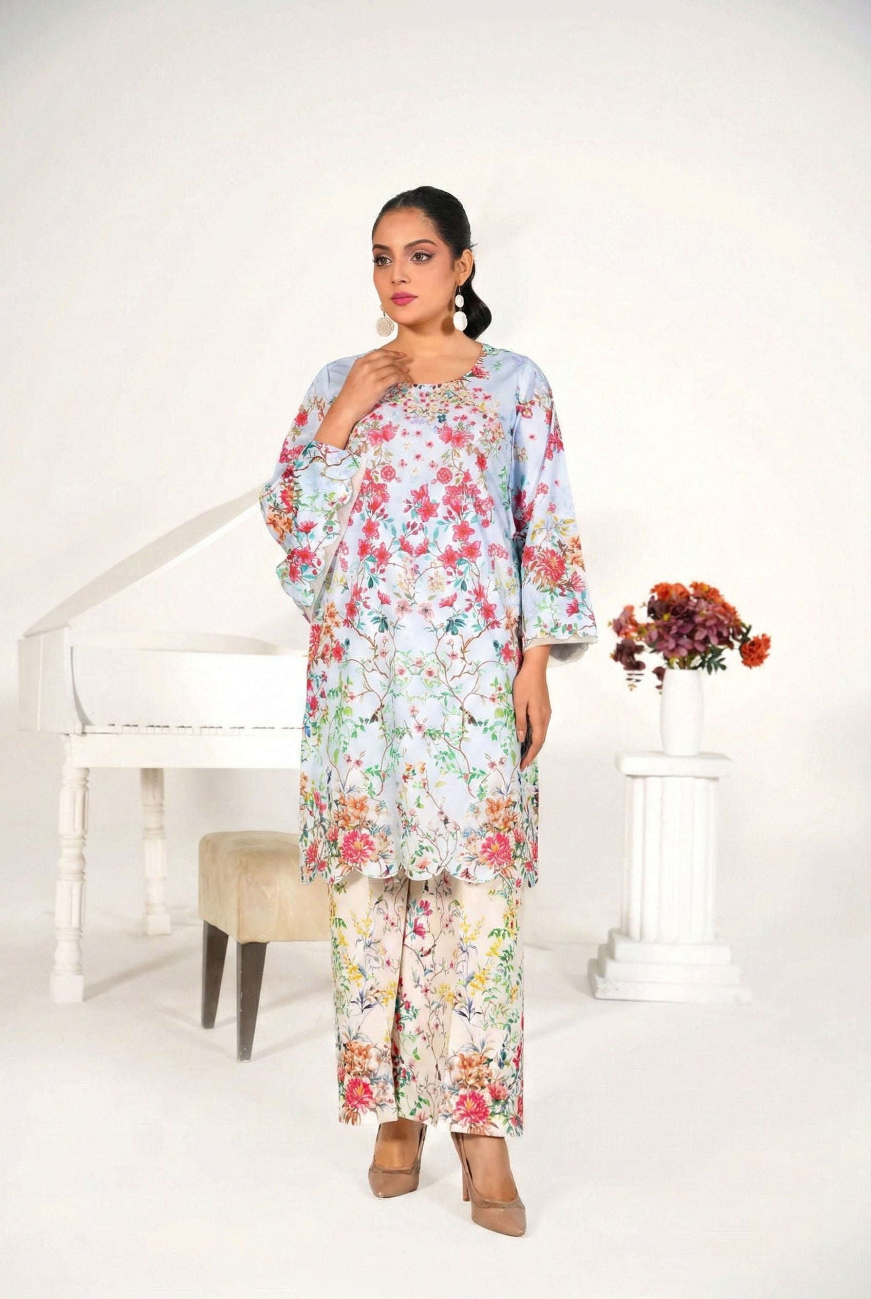 2 Piece Pret - Floral Printed Premium Lawn Suit