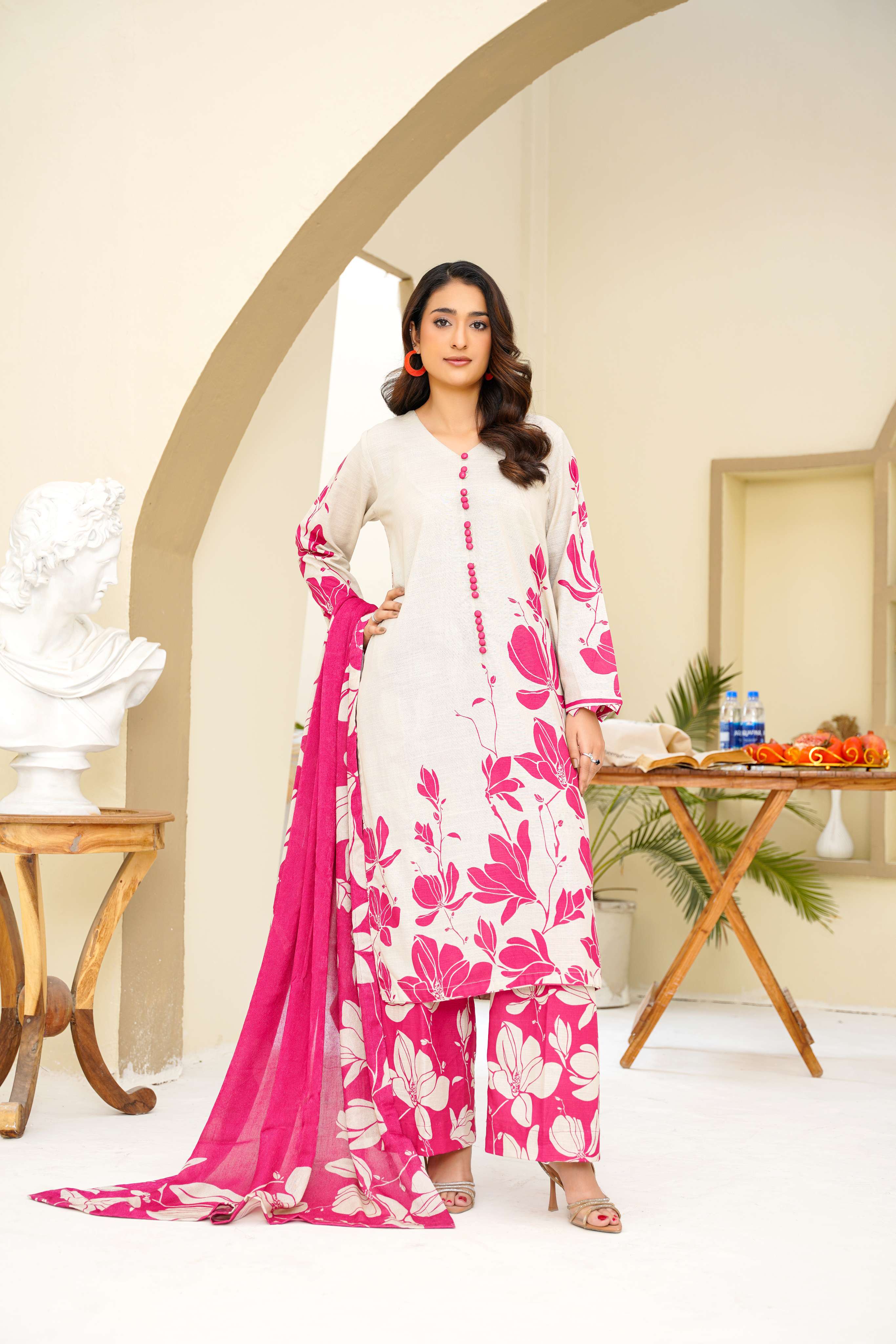 Frost Blush - 3 Piece Printed Suit