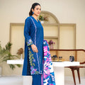 Blue Berry - 3 Piece Embroidered Suit