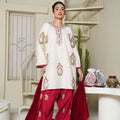 Cherry Velvet - 3 Piece Embroidered Suit