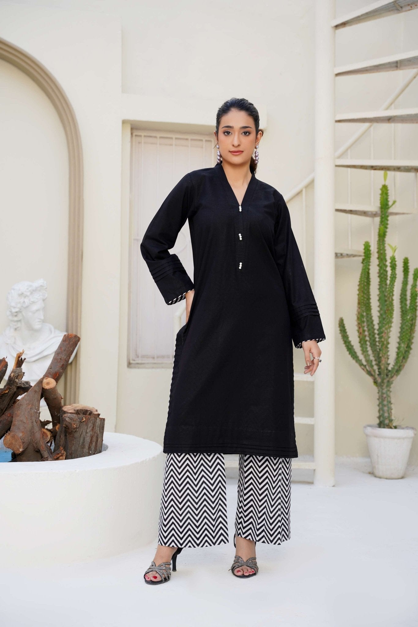 Nightfall Frost - 3 Piece Printed Suit - Abeer Rasheed